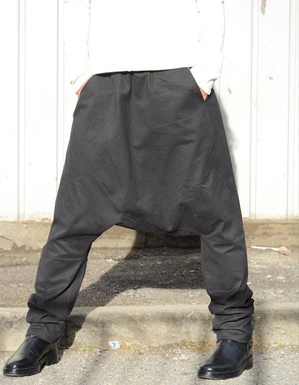 Black Pants, Harem Pants, Winter Pants, Plus Size Clothing, Drop